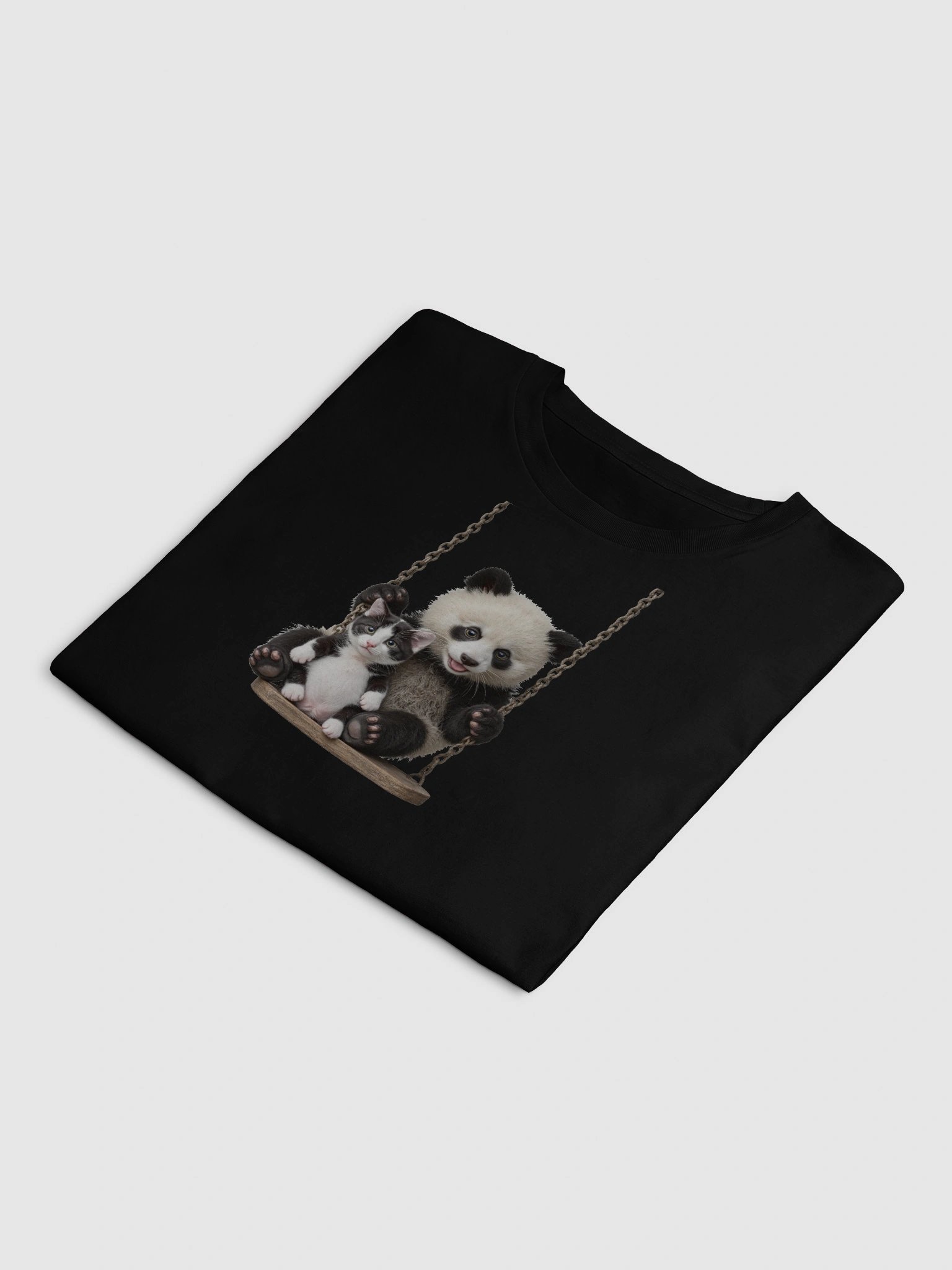 Playful Panda and Cat Crop Top product image (24)