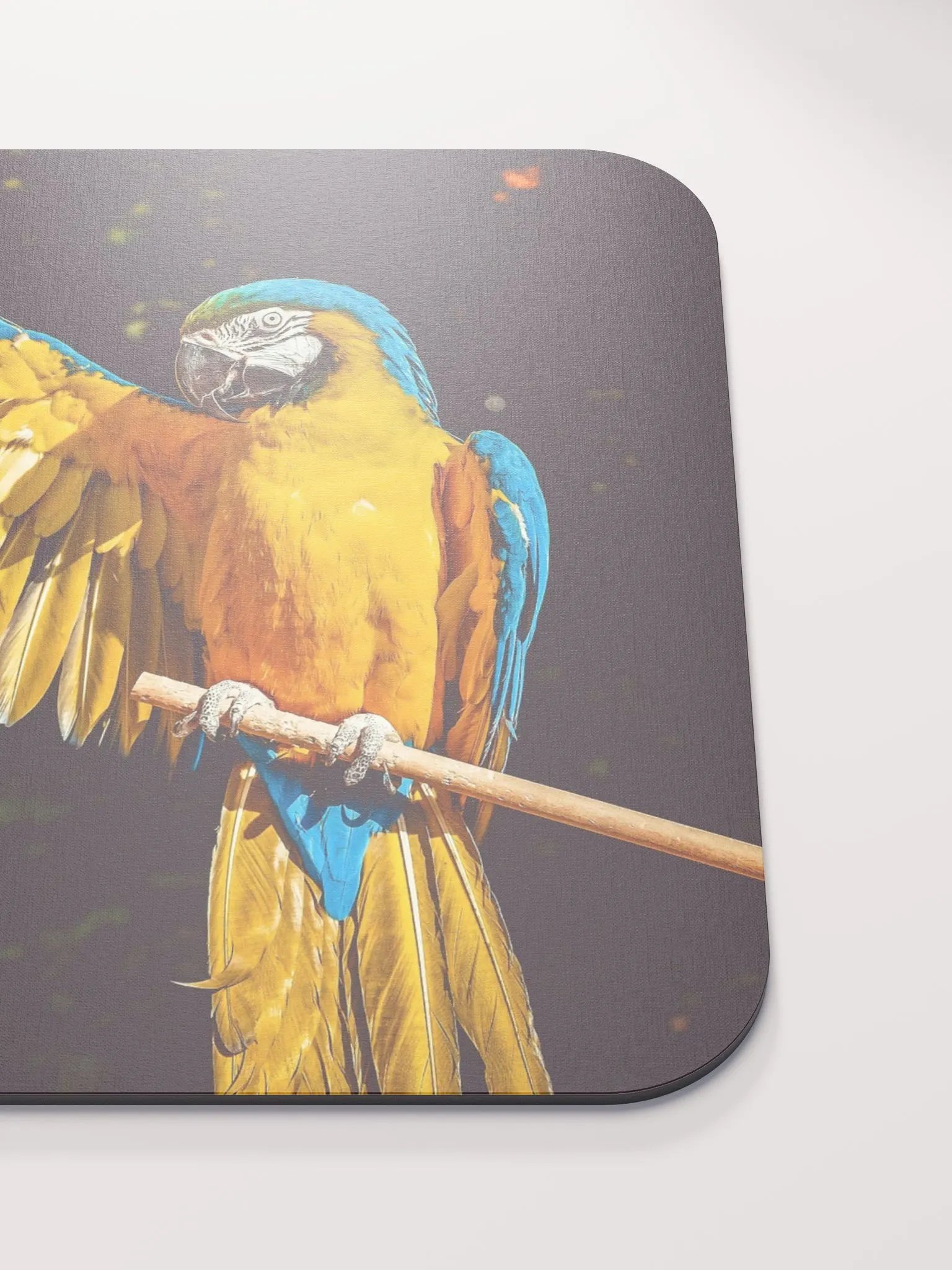 Vibrant Macaw Mouse Pad - Colorful & Durable Desk Accessory for Gaming & Office Use product image (3)