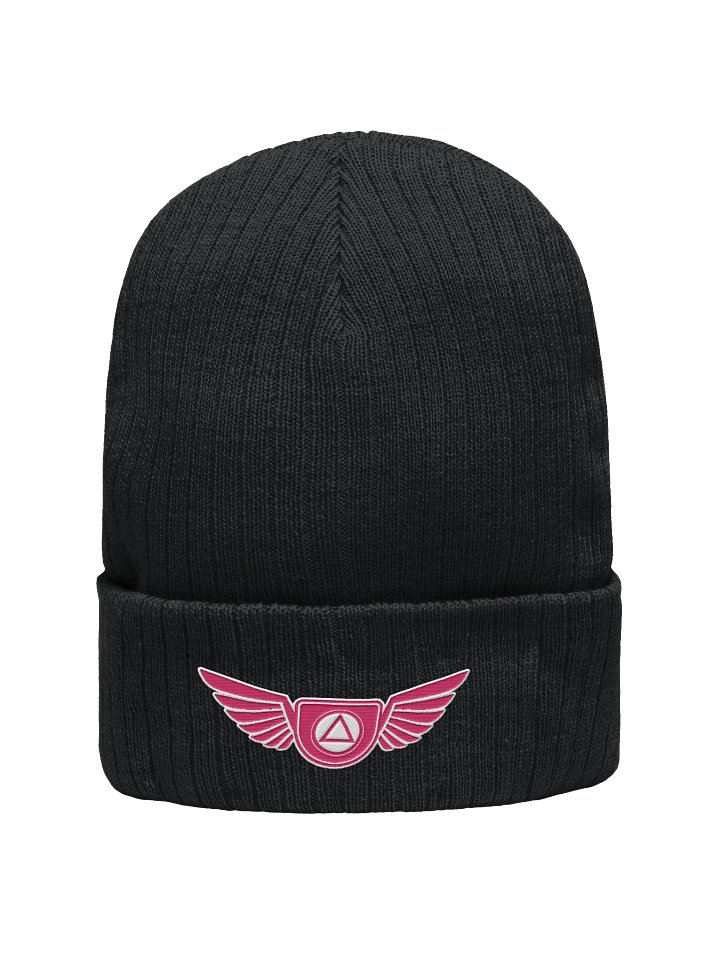 Guardian Angel Wings AA Beanie Hat | Flamingo Color Design product image (1)