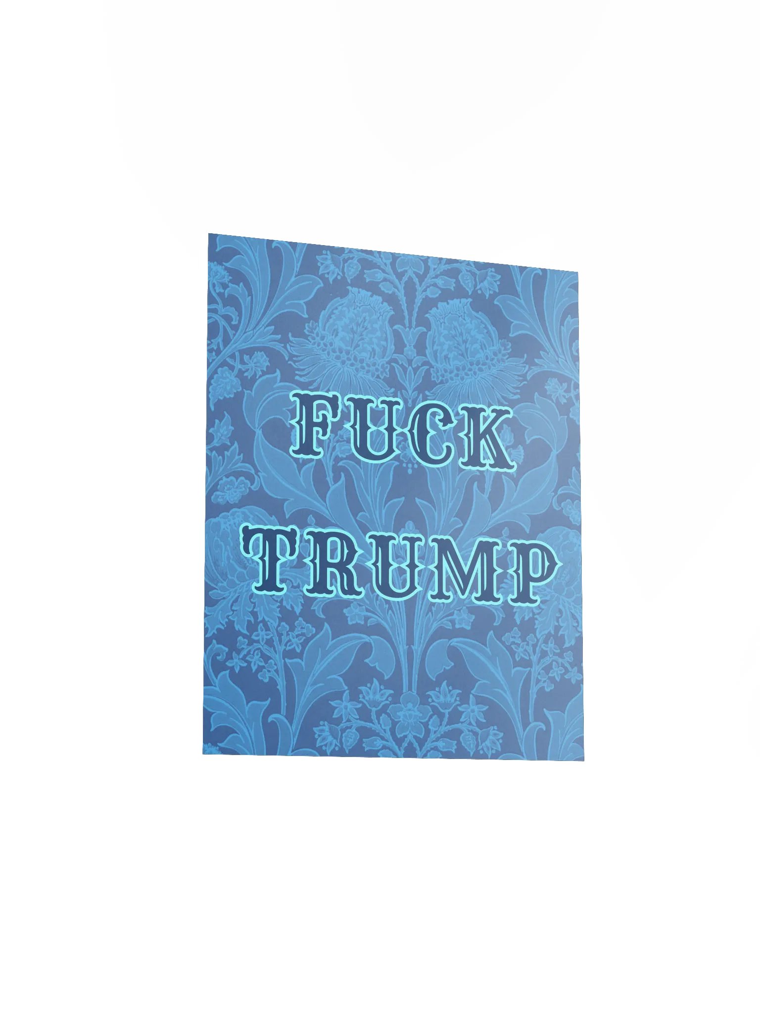 F*ck Trump Blue Vintage Wallpaper Print product image (6)