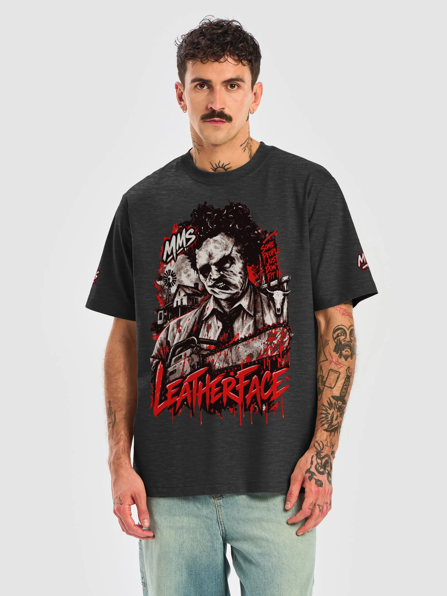 Leatherface Horror Graphic Tee product image (13)