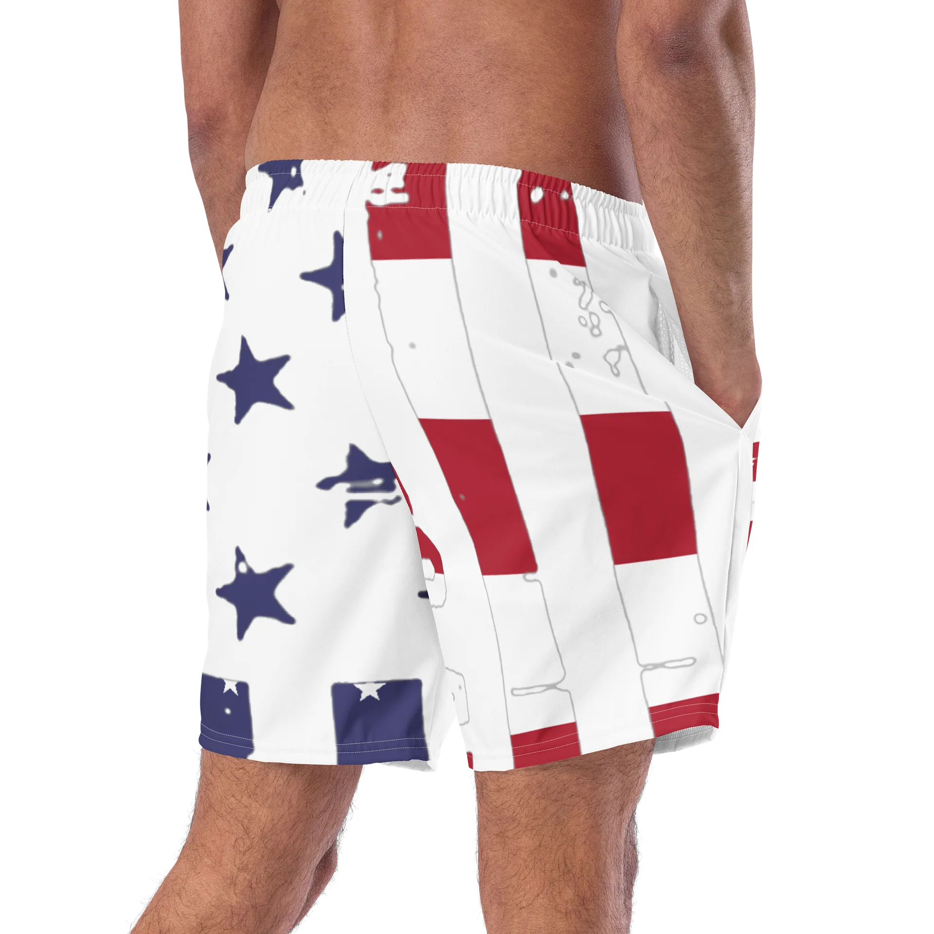 Abstract Stars & Stripes Swim Trunks product image (9)
