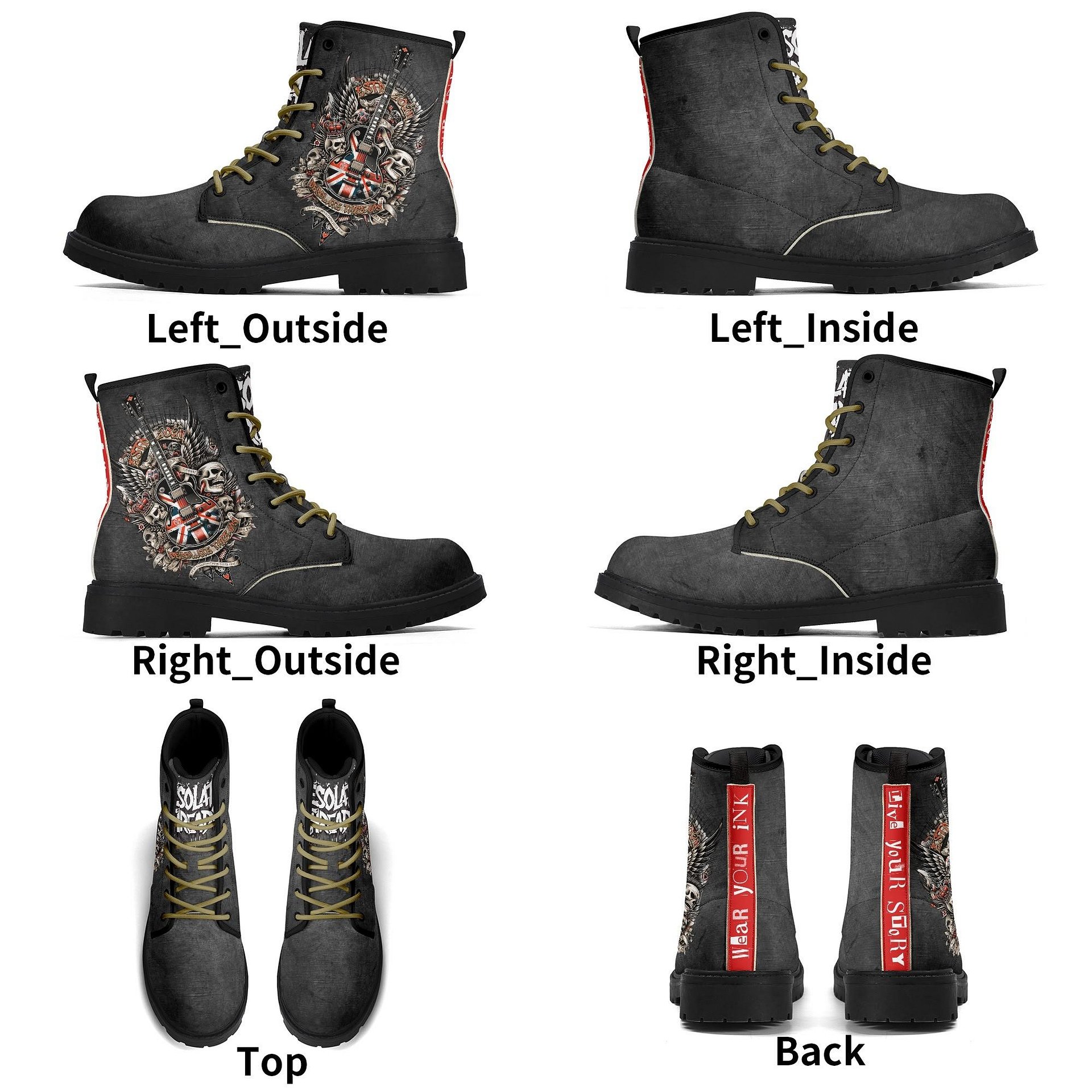 The Men King of Rock Leather Boots product image (10)