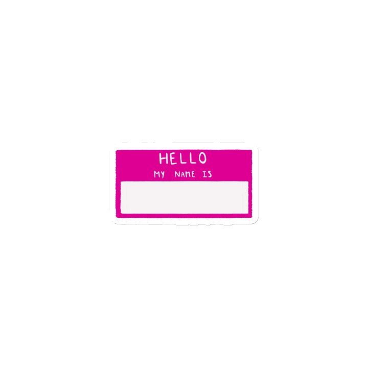 Name Tag Magnet: Pink Block product image (1)
