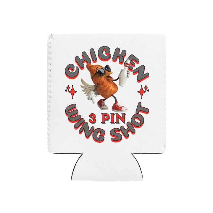Chicken Wing Shot 3 Pin Bowling Funky Can Cooler product image (2)