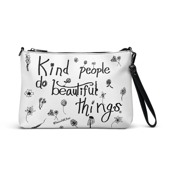 Ana's Wildflowers Crossbody HANDBAG (B&W) product image (1)