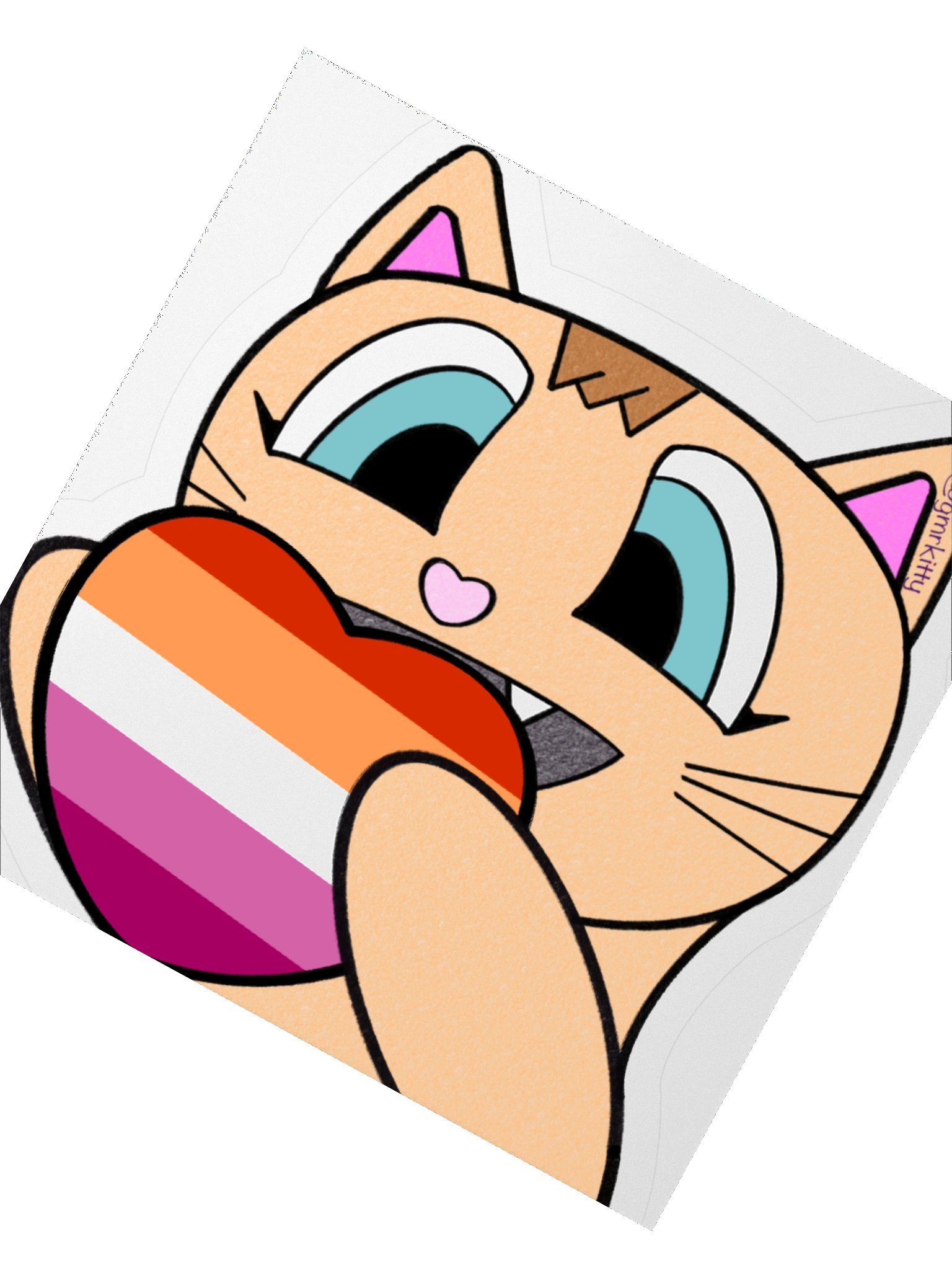 Lesbian Pride Kitty Sticker 01 product image (5)