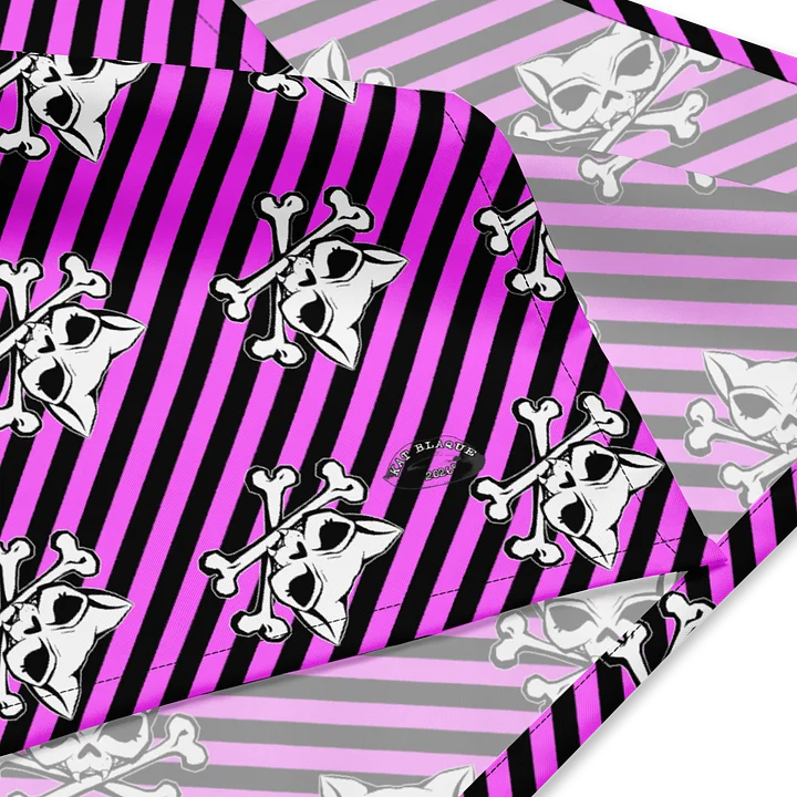 Pink and Blaque Kat Skull Bandana product image (2)
