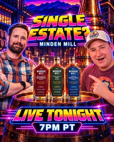Tonight at 7 PM PT! 🥃 I’m joined live by Minden Mill Master Distiller Joseph O’Sullivan to taste through some whiskey, talk s...