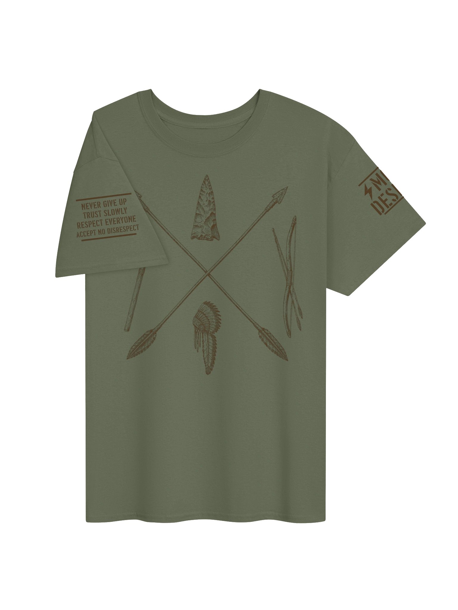 Warrior’s Code Crossed Arrows Heavy Cotton Tee product image (3)