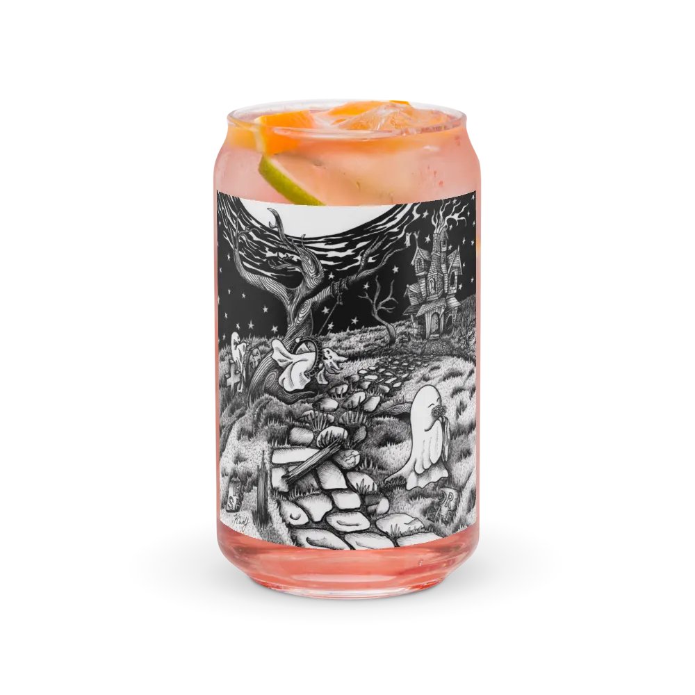 Haunted Estate can-shaped glass product image (3)