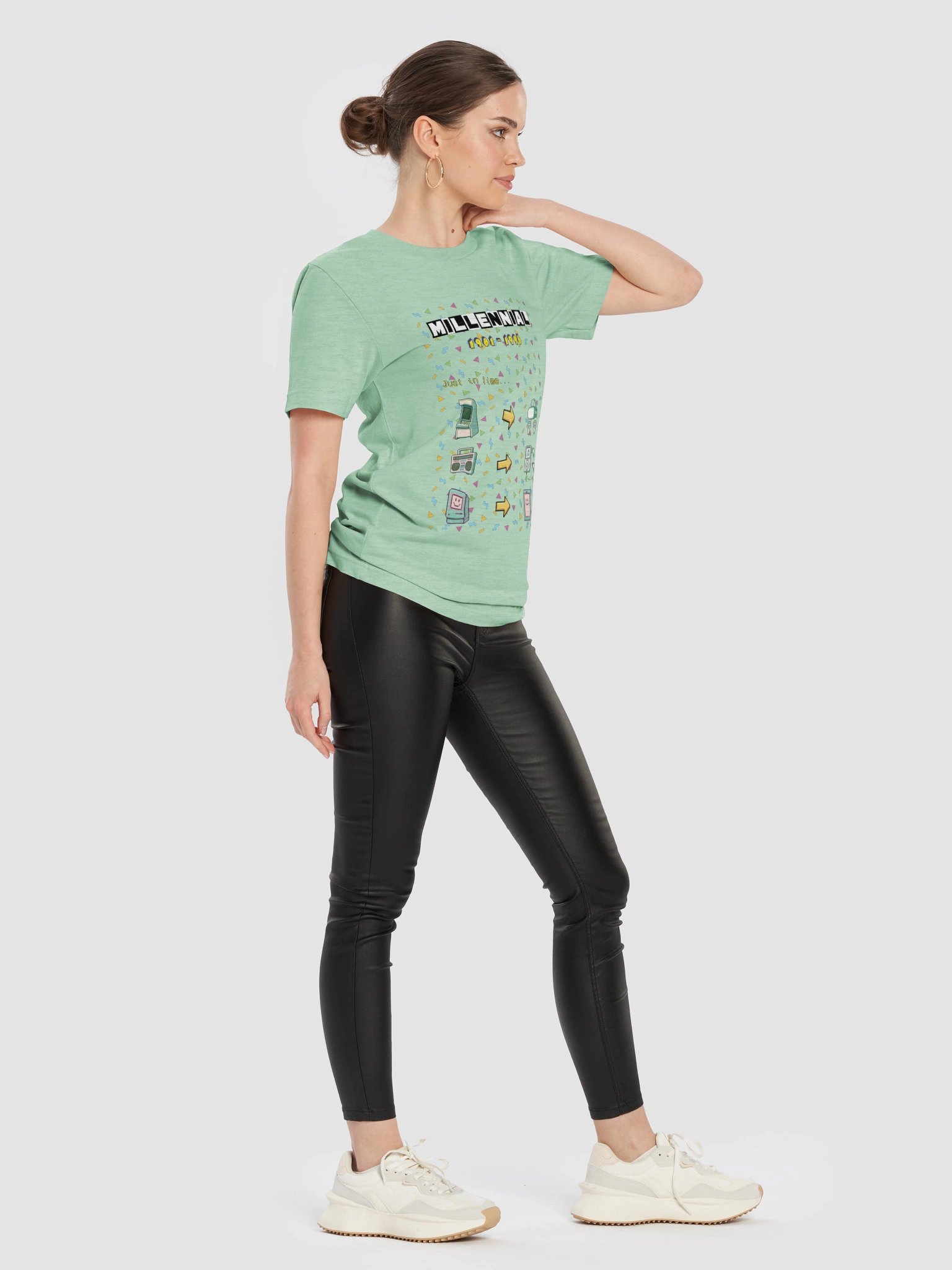 Millennial Tech Evolution Retro Tee - Green Theme product image (12)