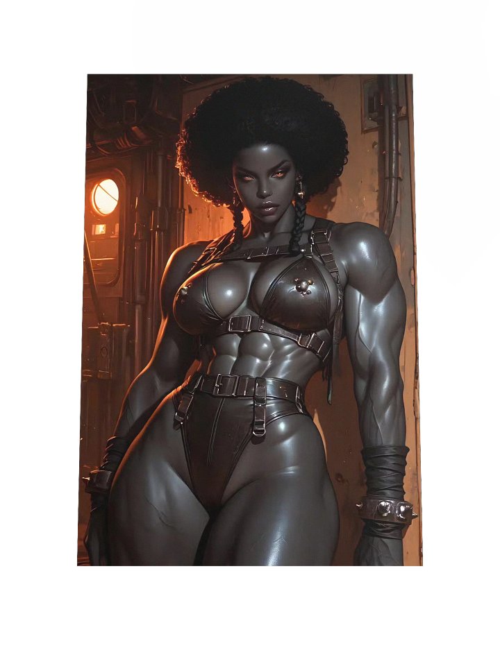 Shadow Huntress – Dark Fantasy Warrior Art Print product image (2)