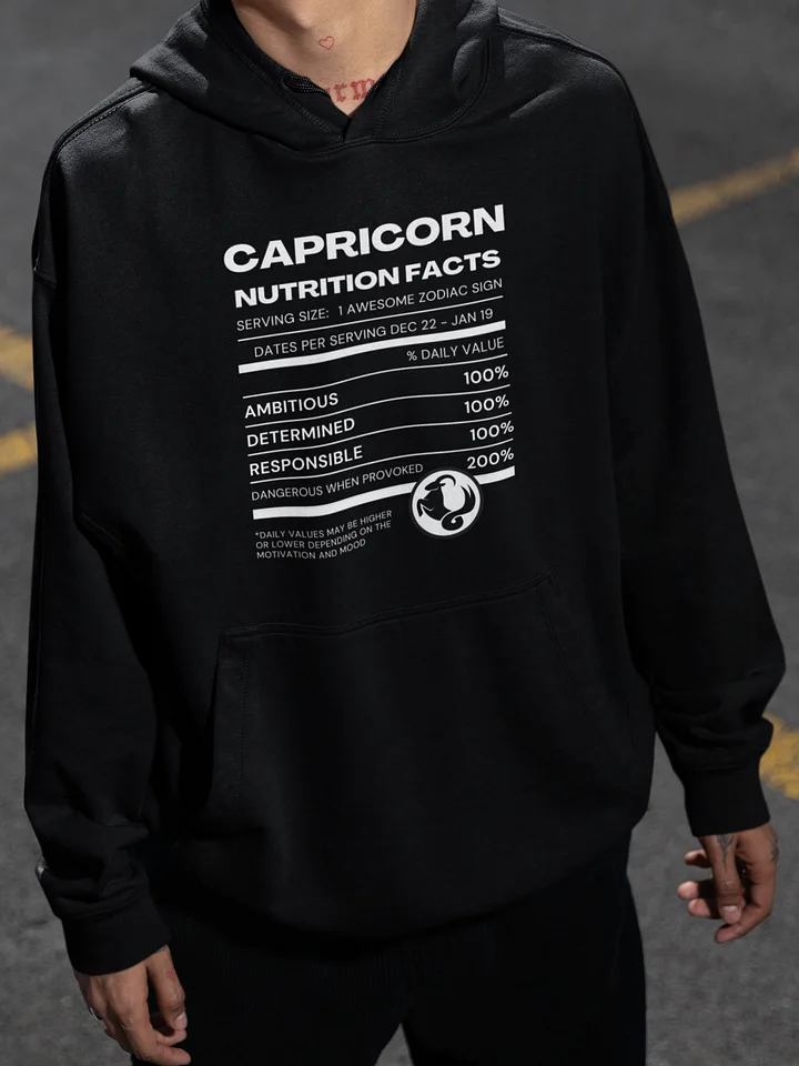 Capricorn Nutrition Facts Hoodie product image (1)