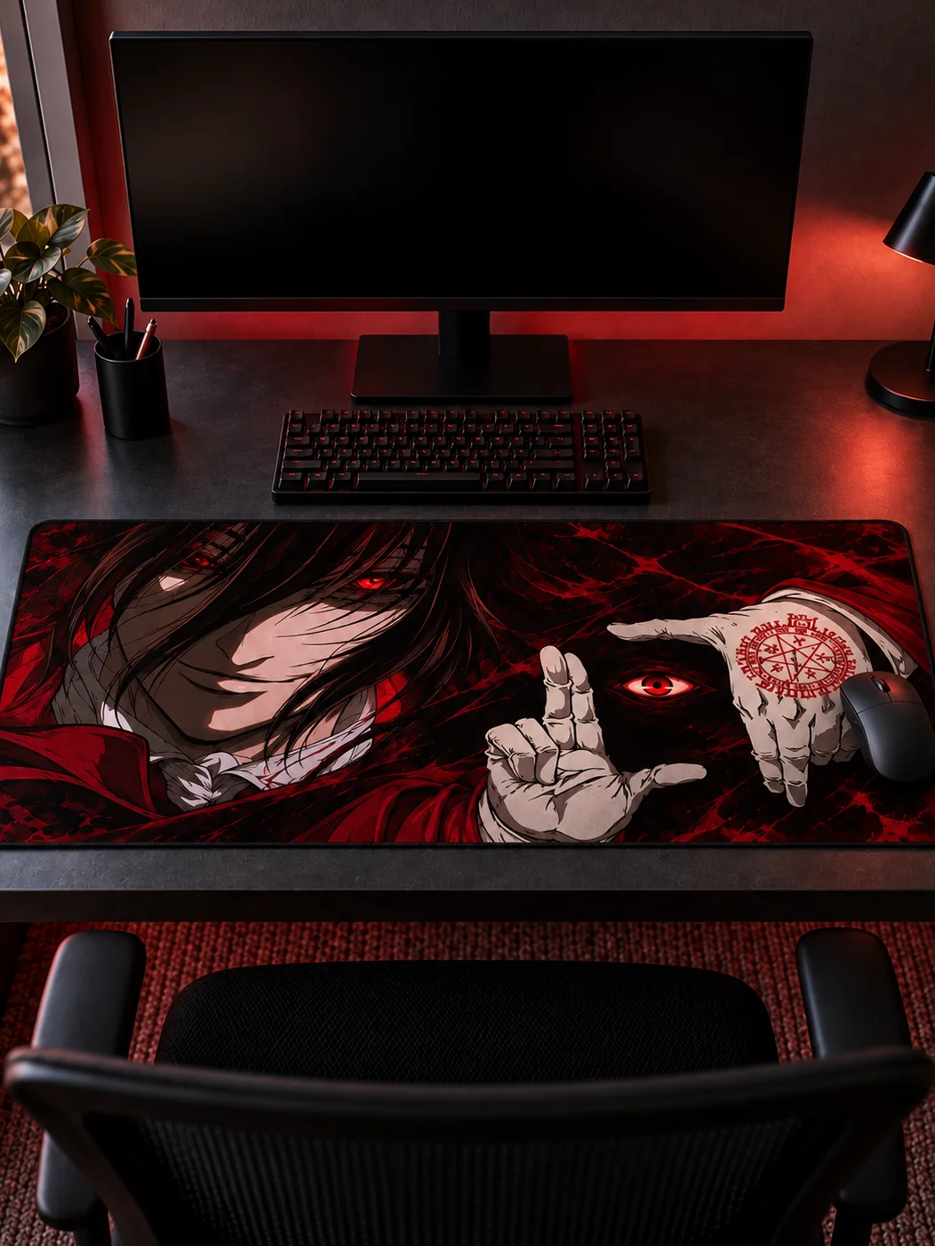 Crimson Gaze | OniDeskt Mouse Pad product image (2)