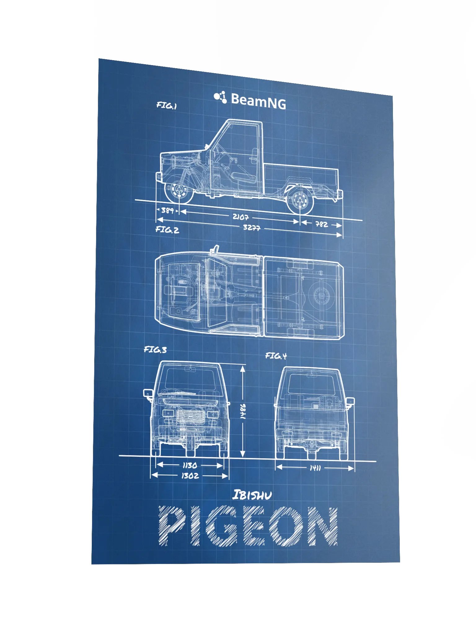 Ibishu Pigeon Blueprint Poster product image (4)