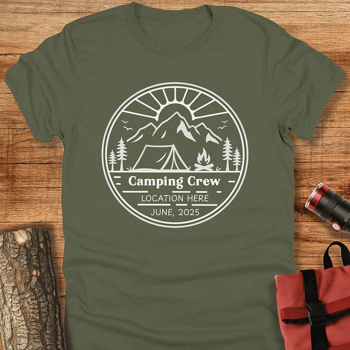 Custom camping minimal t-shirt, Unisex product image (1)