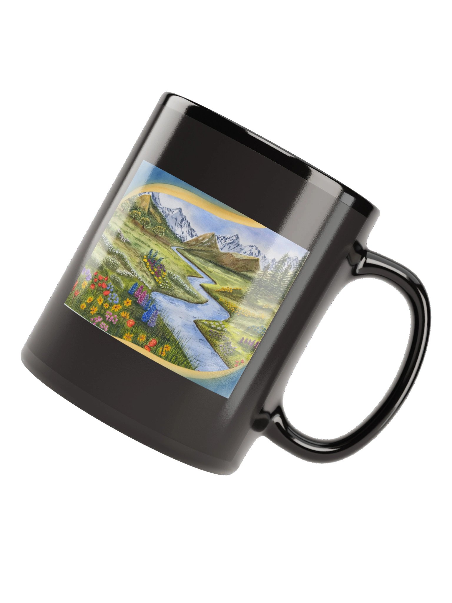 Paradise Black Glossy Mug product image (11)
