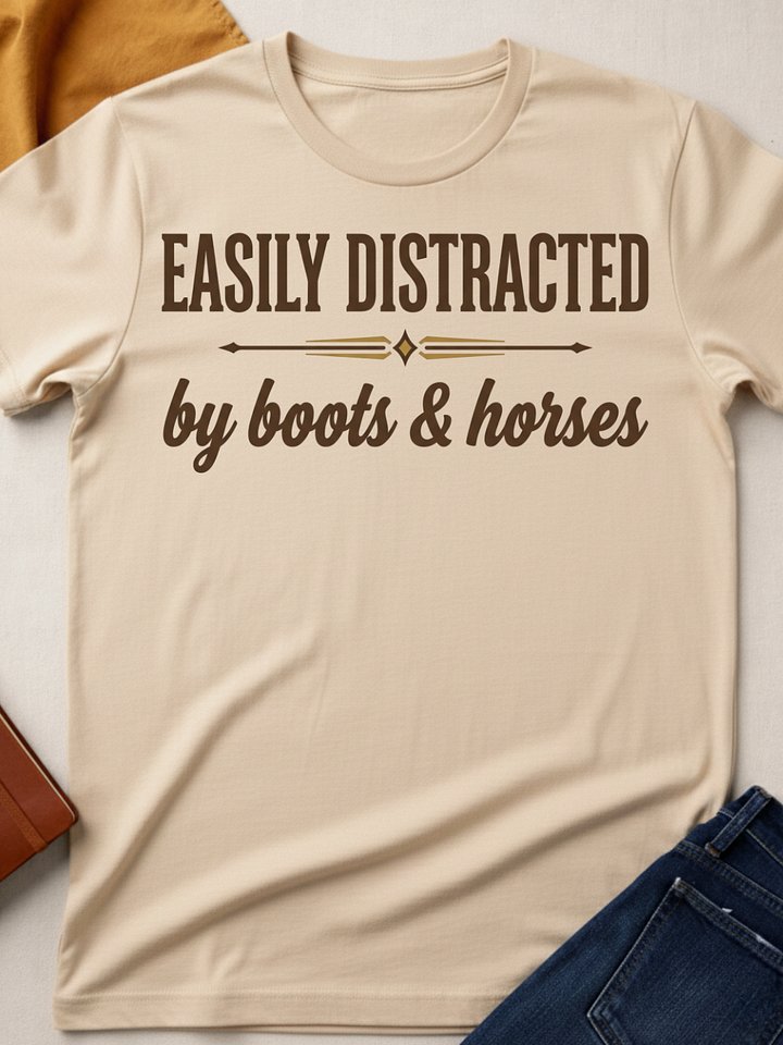 Easily distracted by boots and horses product image (1)