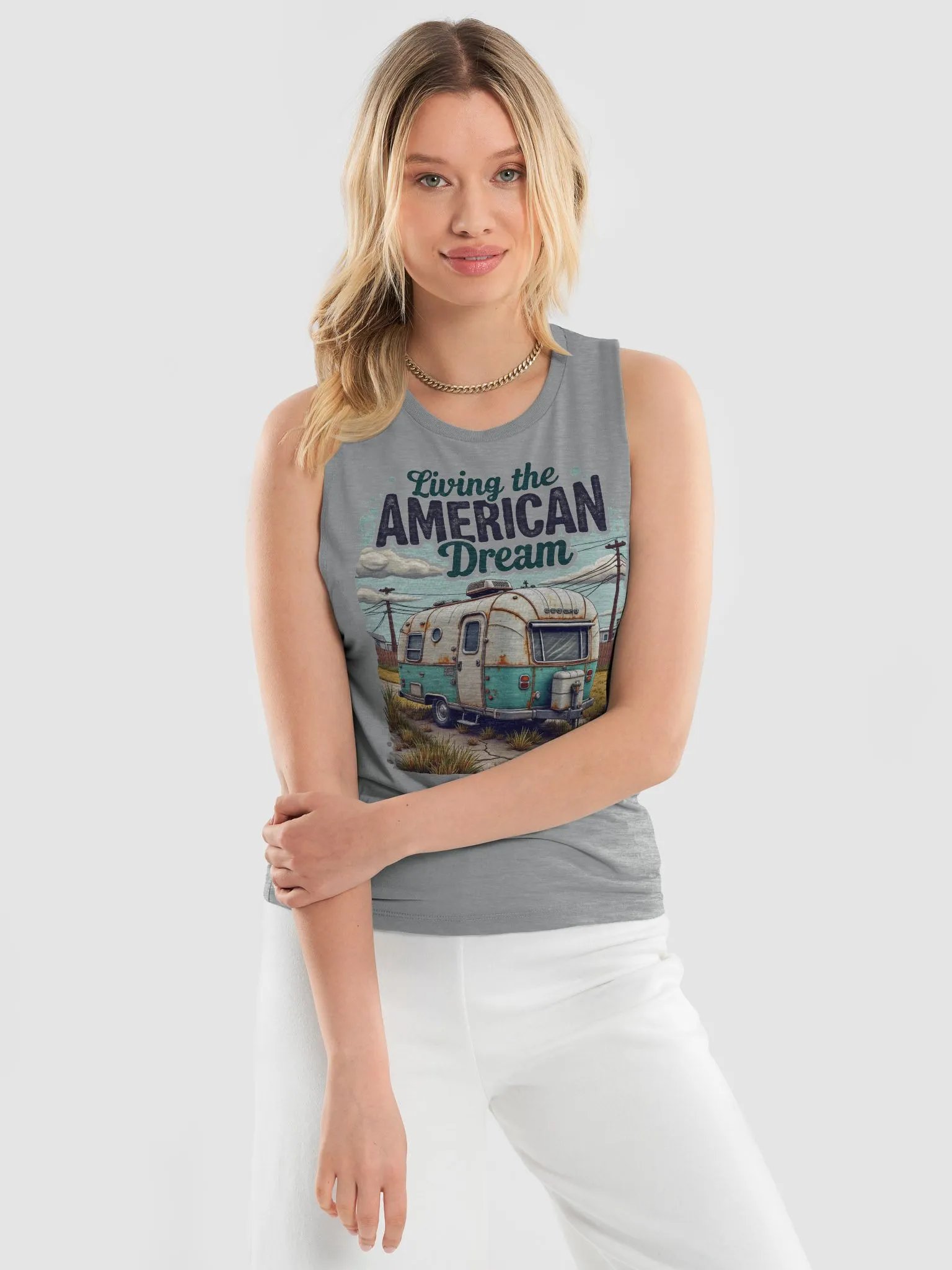 American Dream Vintage Camper Muscle Tank product image (8)