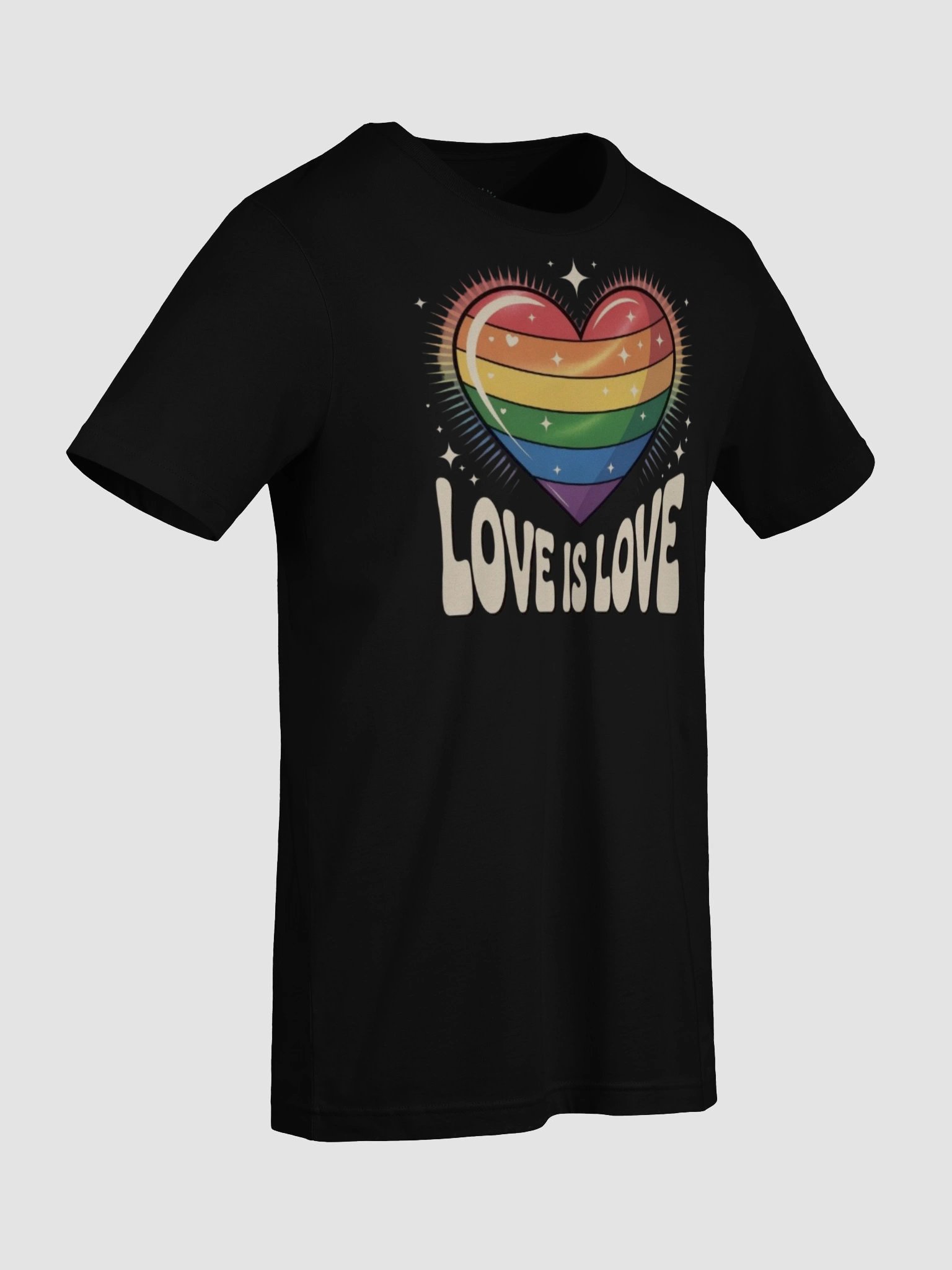 Exclusive 'Love is Love' Rainbow Heart Unisex T-Shirt - TDS Music product image (91)