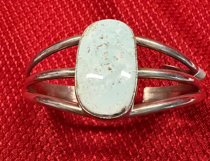 Artisan Dry Creek Turquoise "Desert Oval" Split-Shank Cuff Bracelet product image (1)