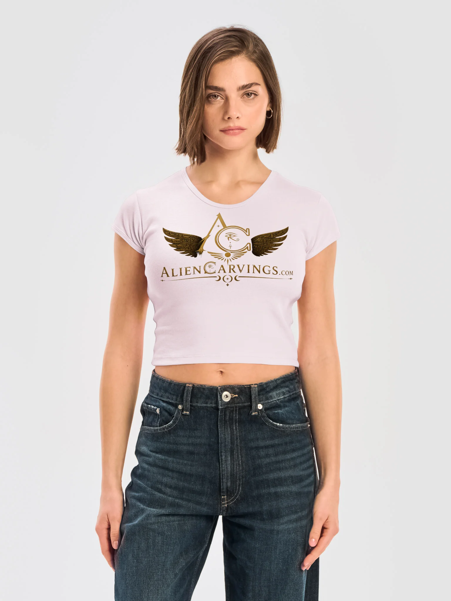 Female Anubis Authority Baby Pink Crop Top product image (3)