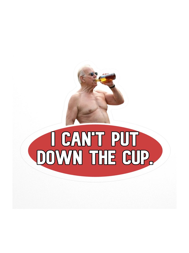 Can't Put Down the Cup Sticker product image (1)