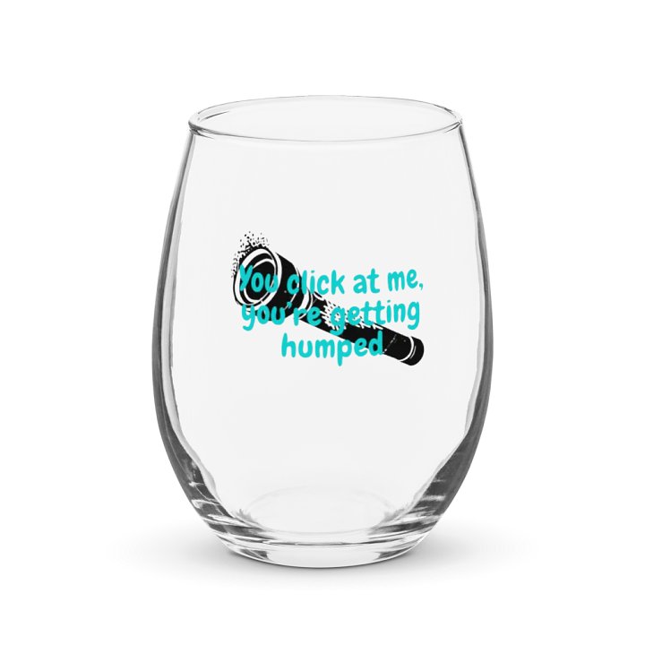 Click at me, I dare you Wine Glass product image (1)