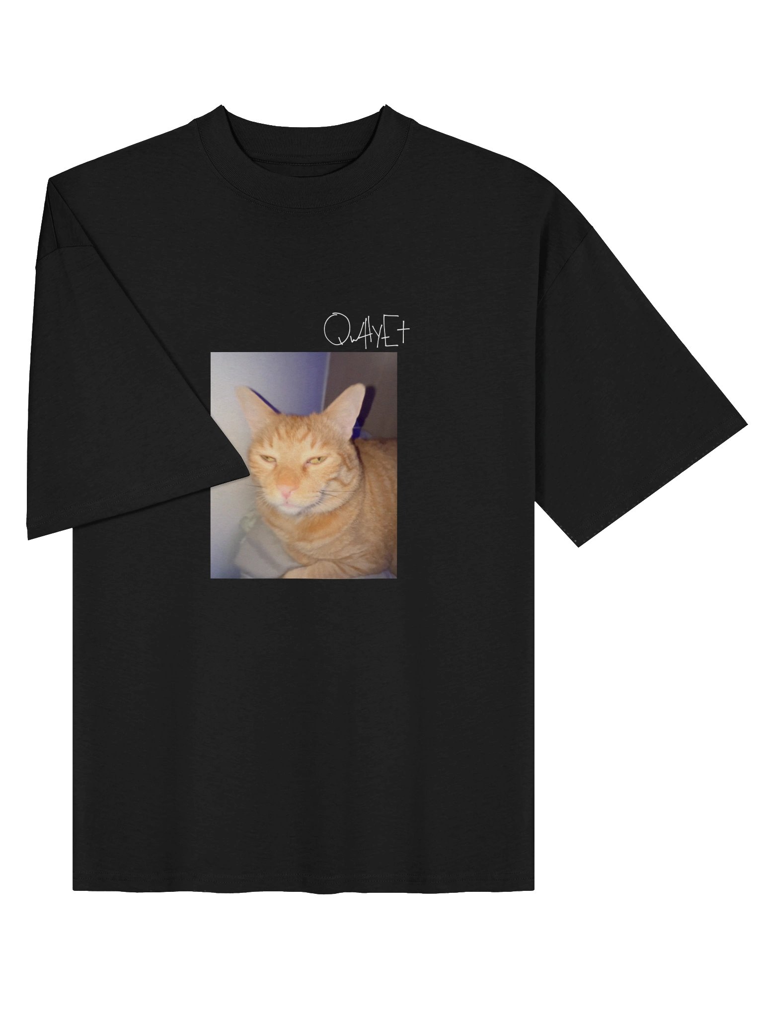 QWHYET LITTY KITTY Oversized Tee (WHITE LOGO) product image (3)