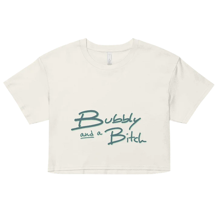 Bubbly and a B*tch (forest shadow design) printed cotton crop top product image (13)