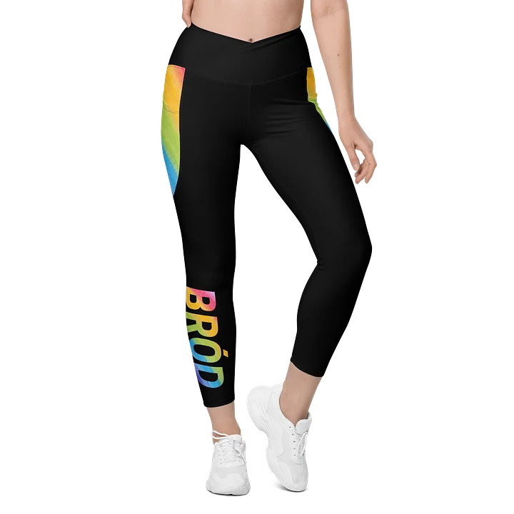 Bród Meaning Pride | Crossover Semi Compression Workout Leggings with Pockets & Sun protection product image (1)