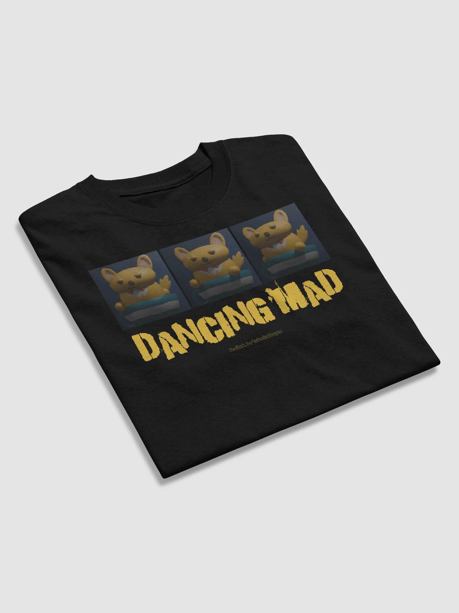 Doopsters - Dancing Mad Emote T-Shirt - DARK COLORS - DOOP GOLD TEXT product image (4)