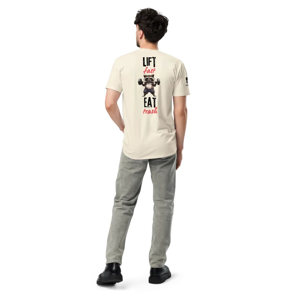 Lift Fast, Eat Trash Raccoon Warrior Tee - Unisex Tee product image (3)