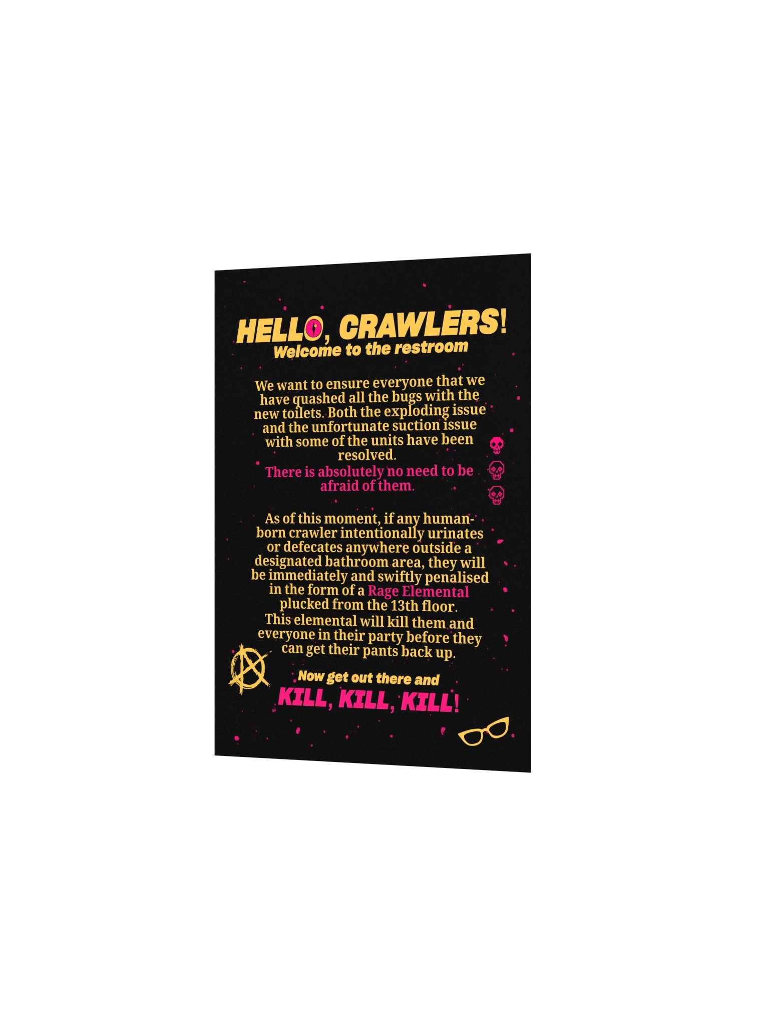 Crawler Bathroom Announcement Print product image (7)