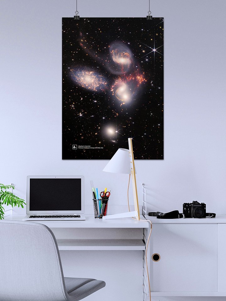 Stephan’s Quintet, Hickson Compact Group 92 (HCG 92) (James Webb/JWST) — space poster, science poster product image (2)
