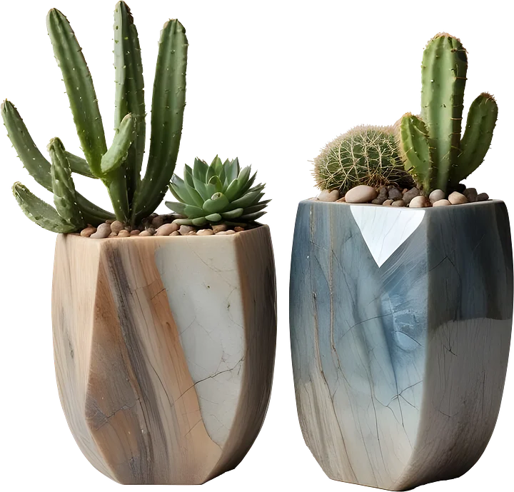 Celestial Grace – Twin Desert Gem Planters PNG product image (1)