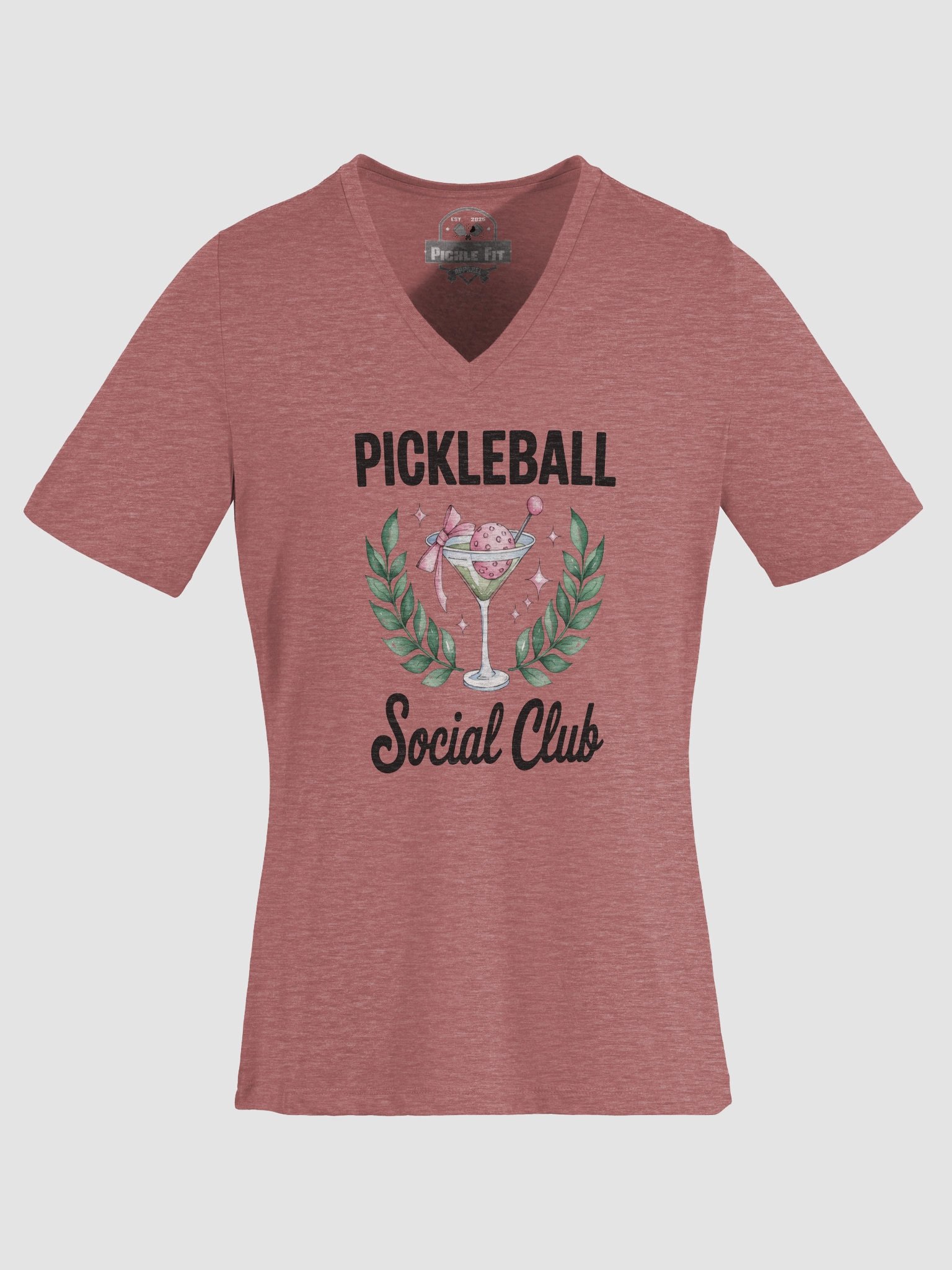 Pickle Ball Martini Women's V-Neck Tee product image (27)