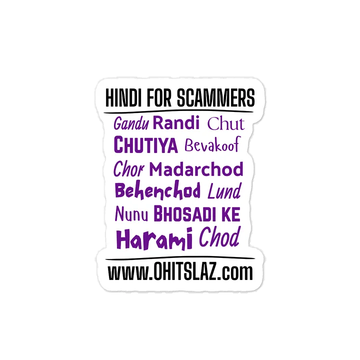 Hindi For Scammers Sticker product image (1)