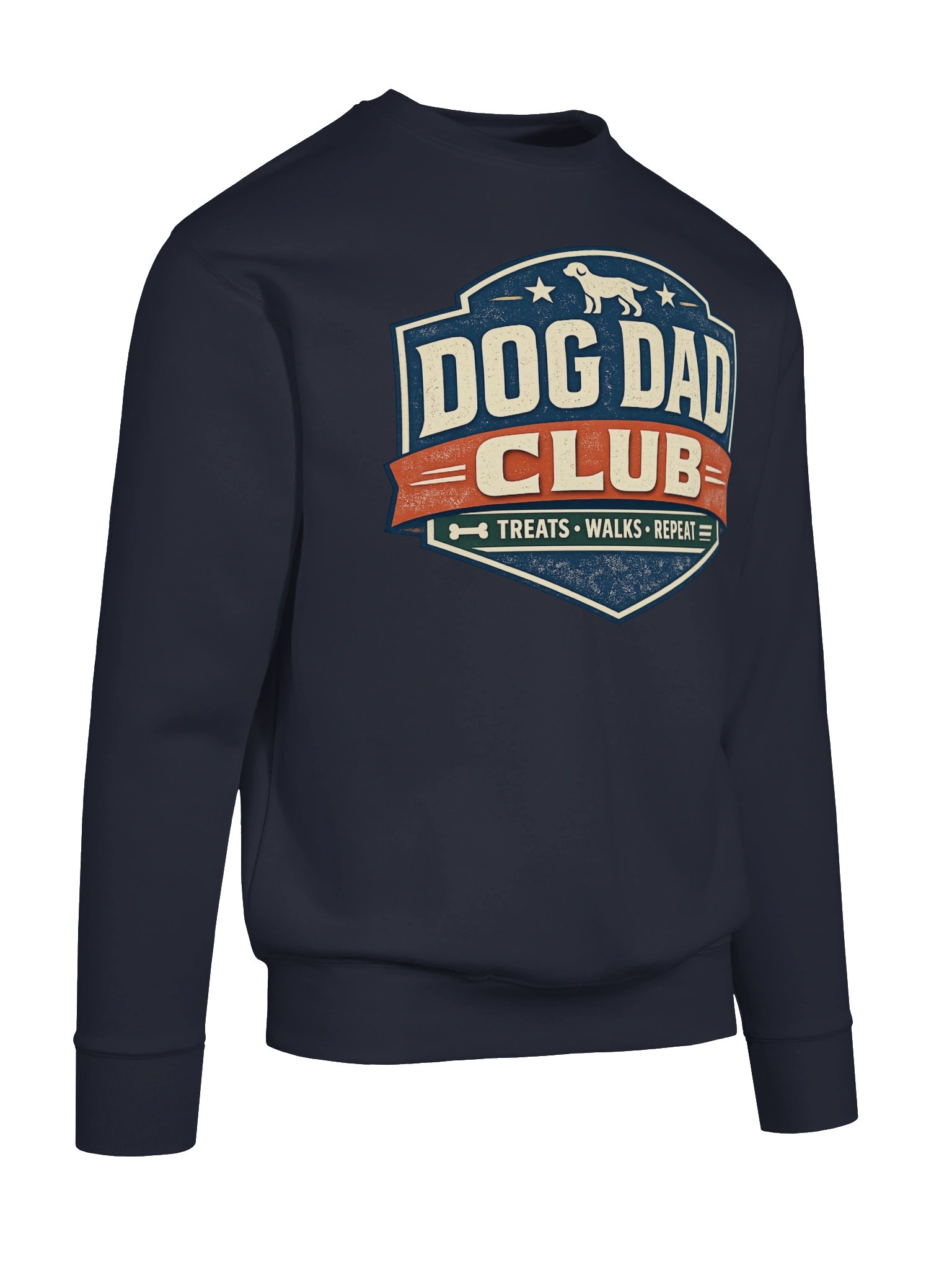 Dog Dad Club Crewneck Sweatshirt – Vintage Dog Dad Sweatshirt | Treats Walks Repeat product image (11)