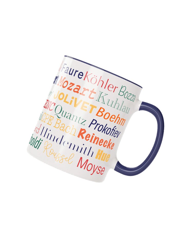 Big Names in Flute Music Ceramic Mug, 11 oz product image (2)