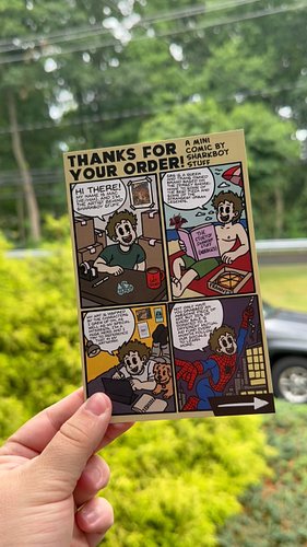 After what seems like 87 years, I have new order insert cards!

I wanted to do a little mini comic explaining what SBS is, wh...