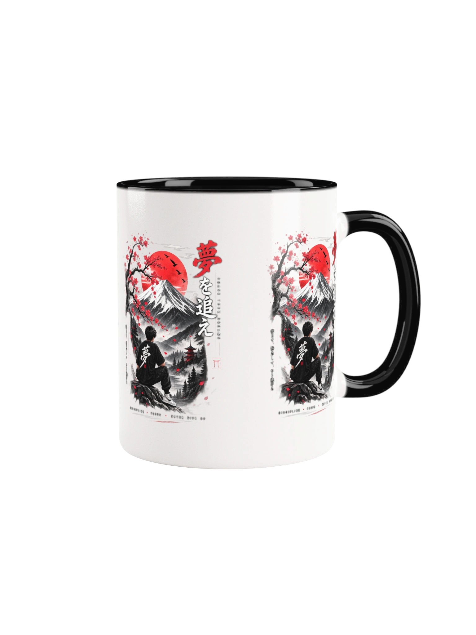 Japanese Samurai Mountain Mug – Red Sun Japanese Aesthetic Coffee Cup product image (7)