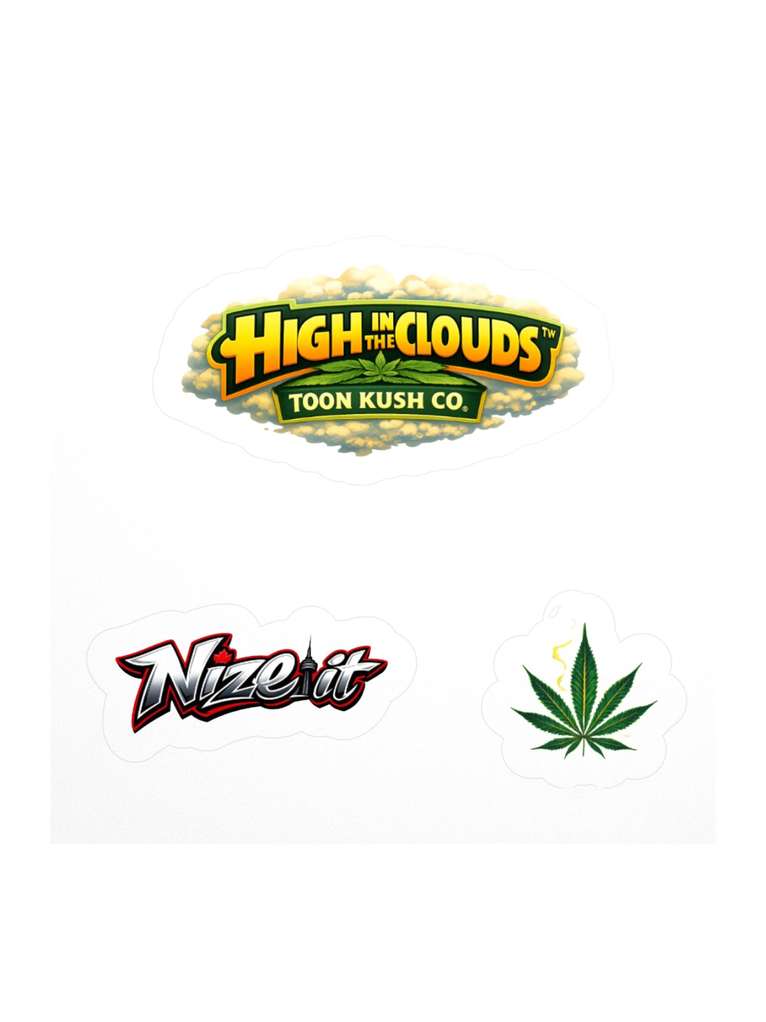 High in the Clouds™ — Toon Kush Co. Sticker Pack product image (1)
