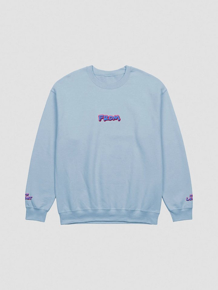 my left from my right embroidered crewneck (BUBBLEGUM DESIGN 2) product image (2)