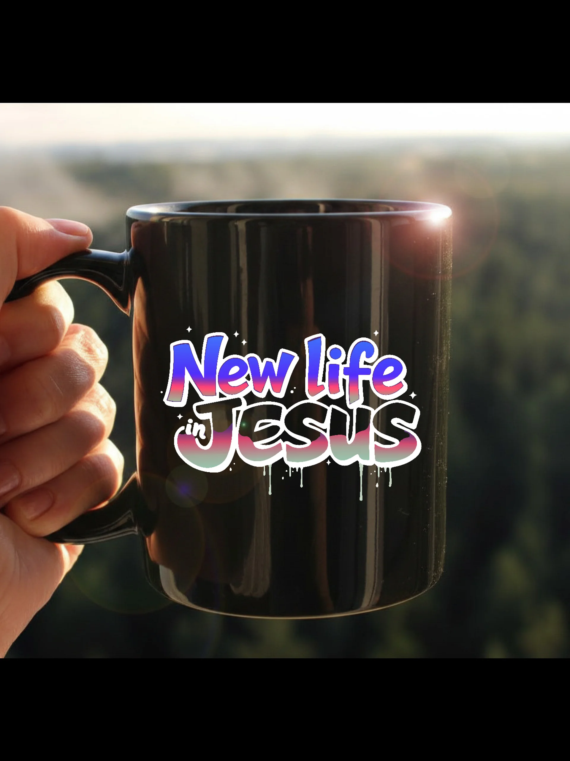 New Life in Jesus Graffiti Mug product image (1)