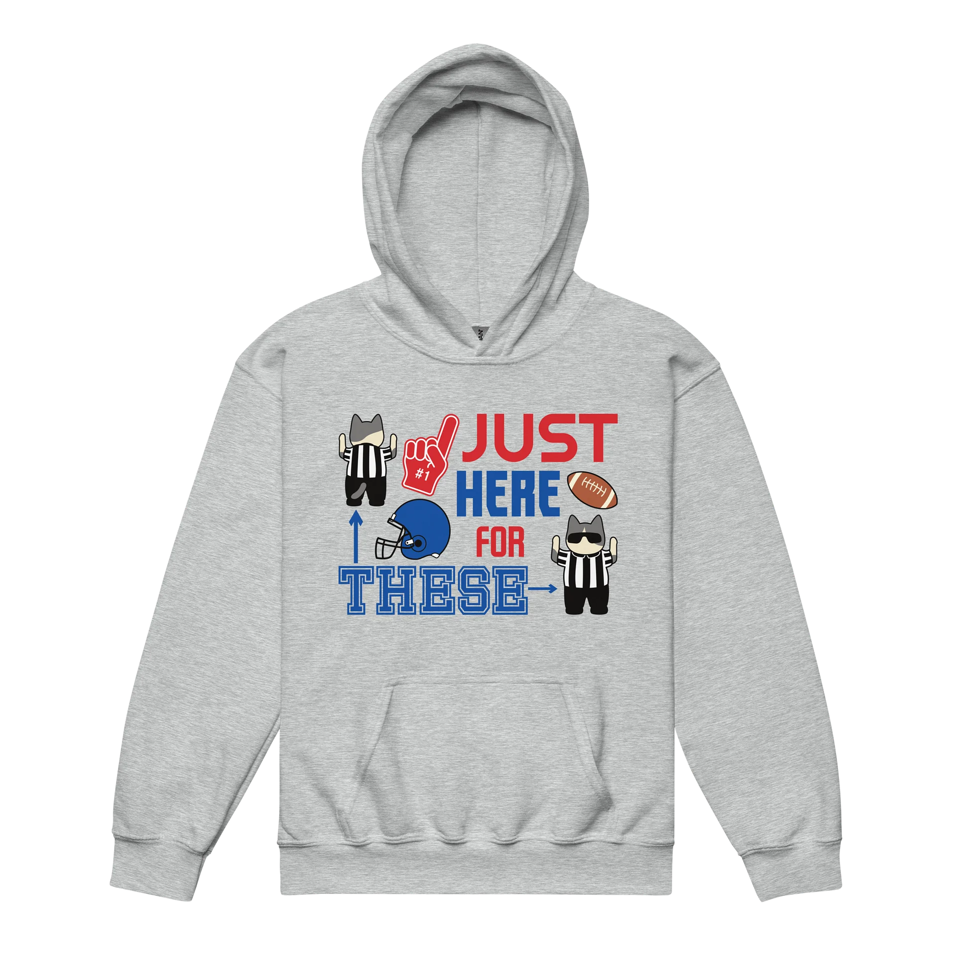 American Football Cat (JUST HERE FOR THESE - touchdown signals) - Unisex Youth Hoodie product image (7)