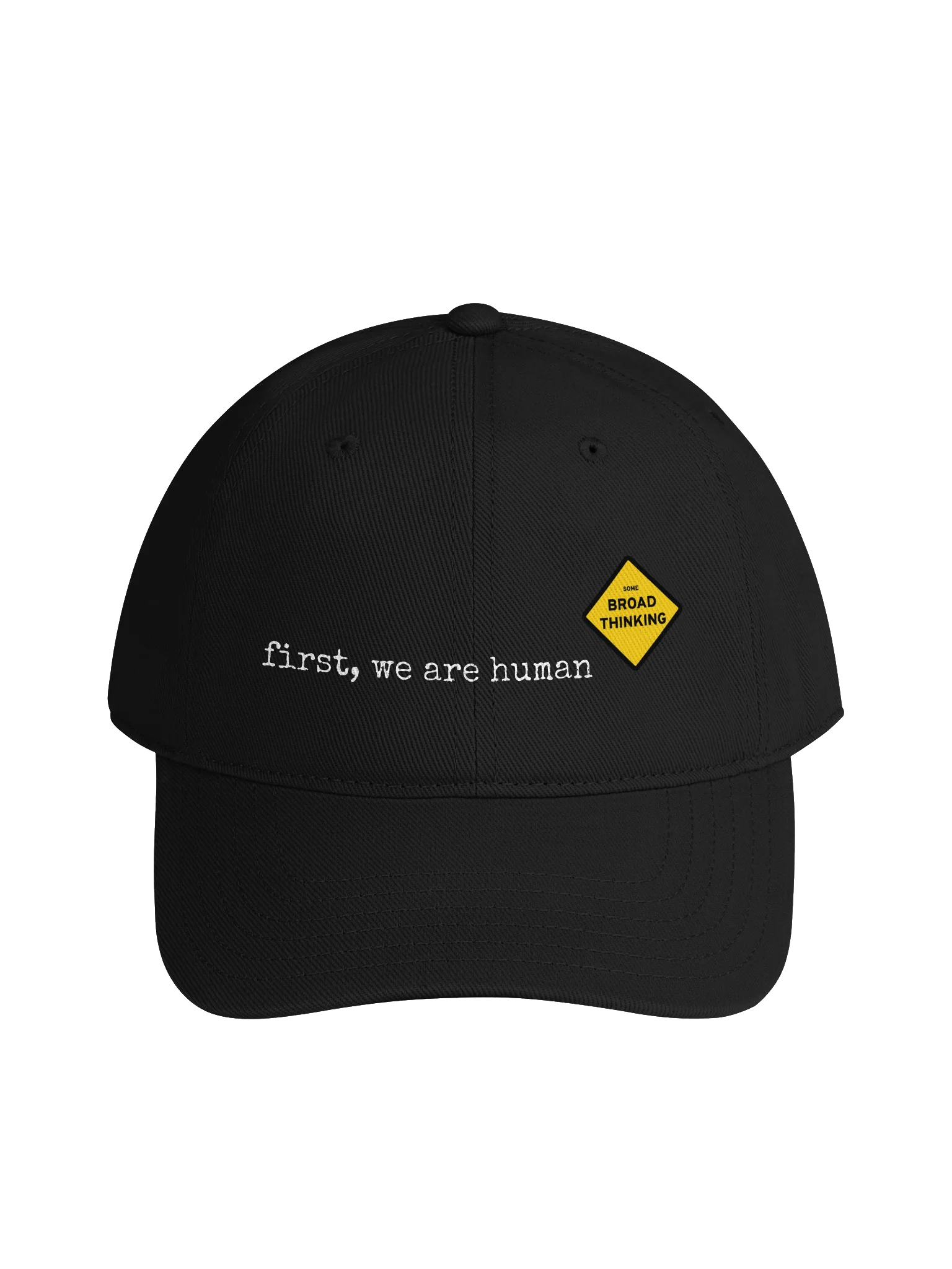 "first, we are human" Baseball Cap product image (1)