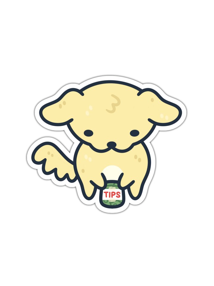 Tip Jar Dog Sticker product image (1)