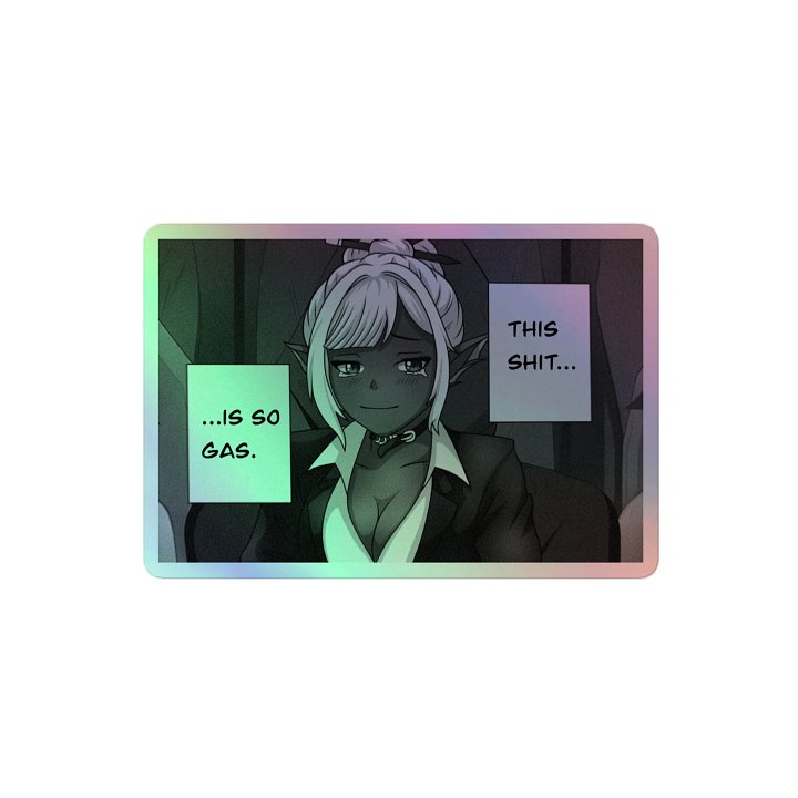 [Meme] So Gas Holo Sticker product image (2)